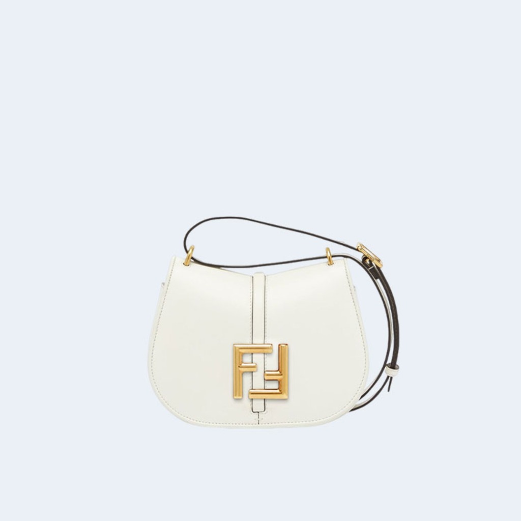 C'MON 미니 푸시아 레더백 화이트