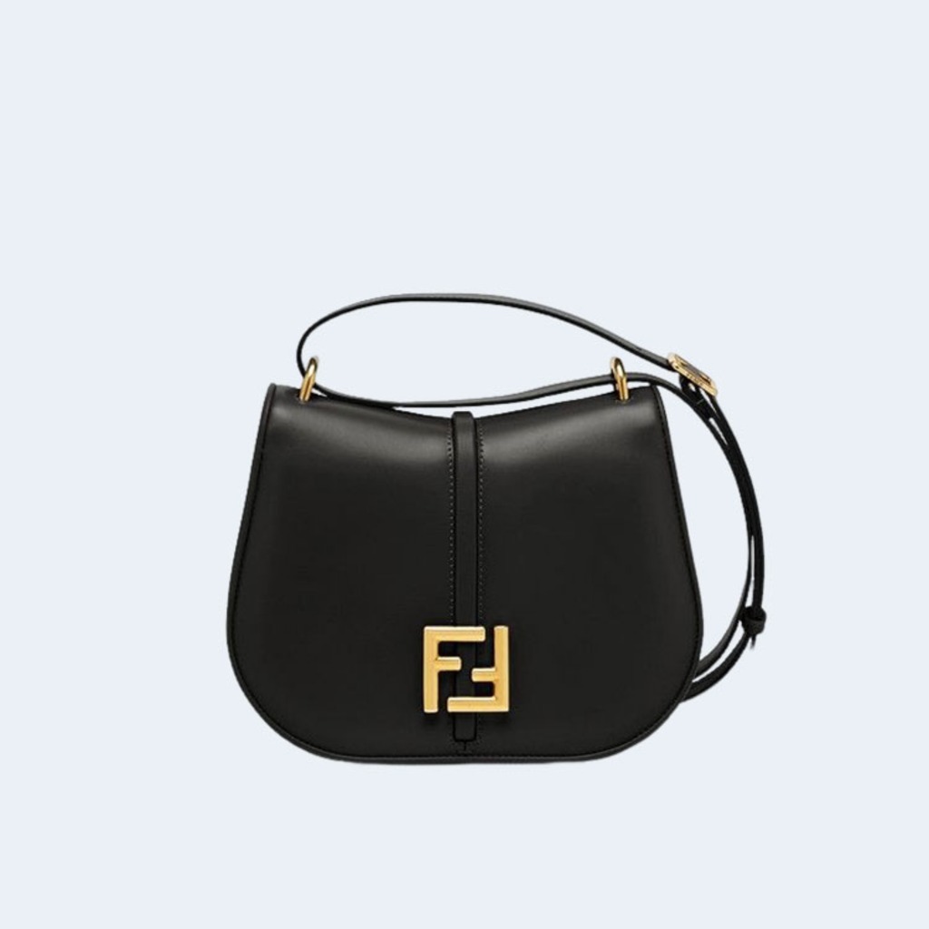 C'MON 미디움 FF 레더백 블랙