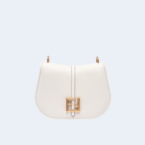 C'MON 미디움 FF 레더백 화이트