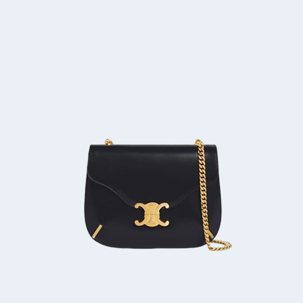 카프스킨 트리옹페 체인 베사체 백 블랙