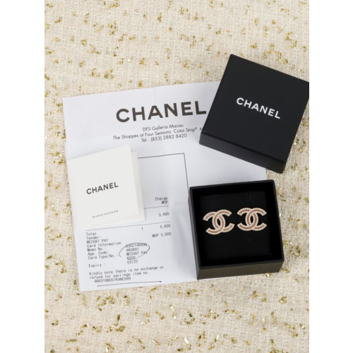 CC 로고 큐빅 이어링