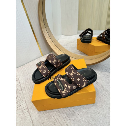 모노그램 더블 스트랩 샌들