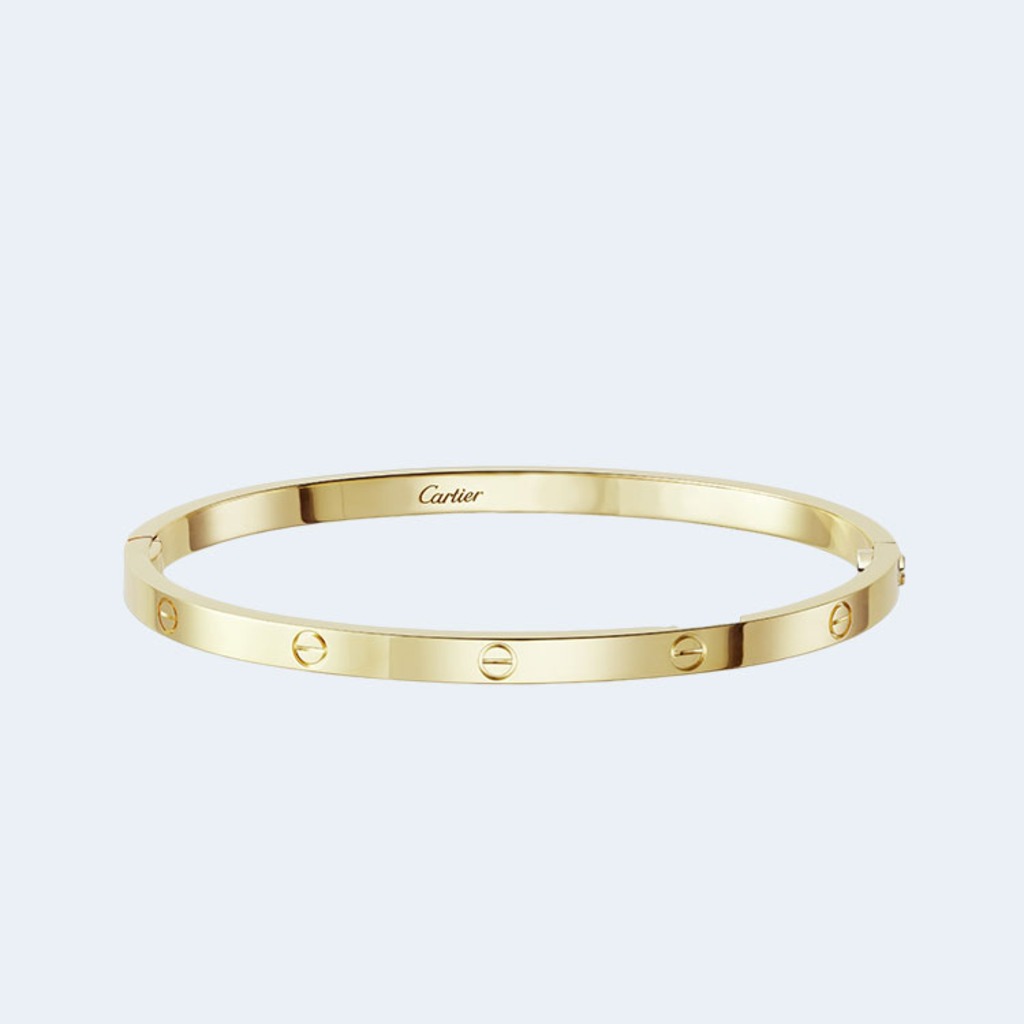 러브 옐로우 골드 스몰 팔찌 B6047517