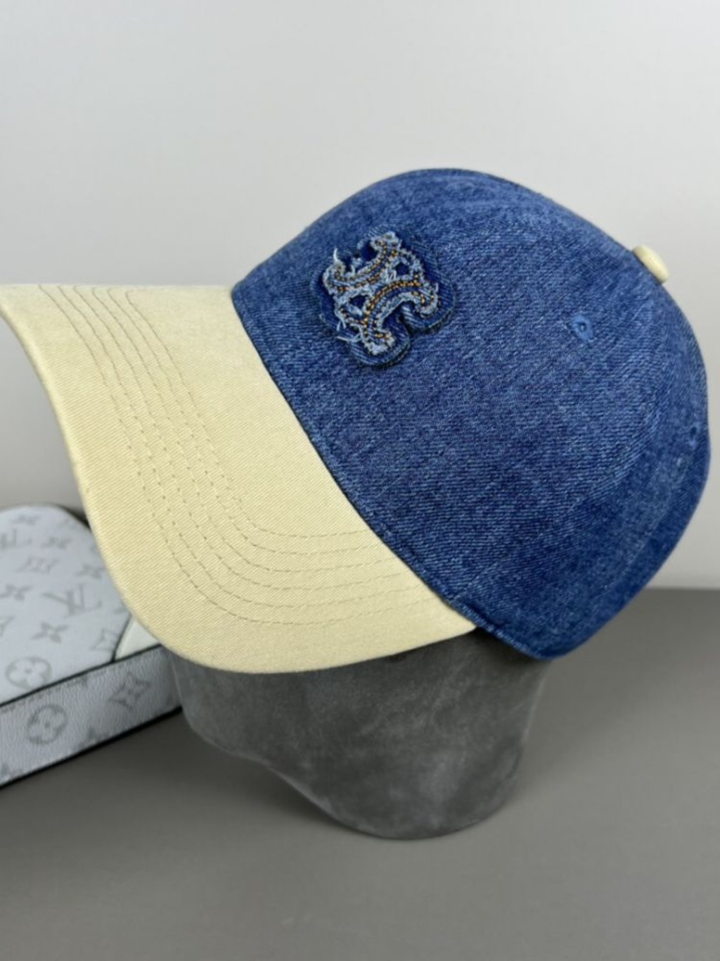 청 배색 야구모자