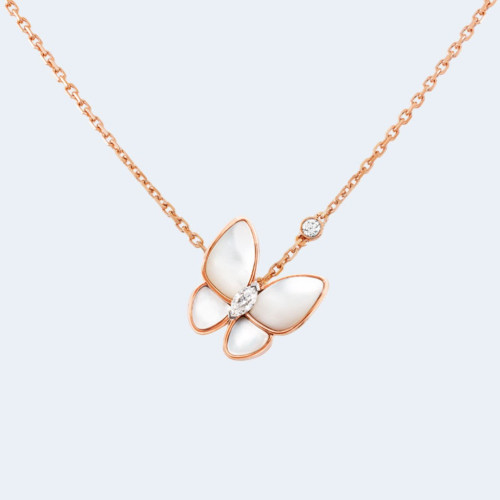 투 버터플라이 펜던트 목걸이