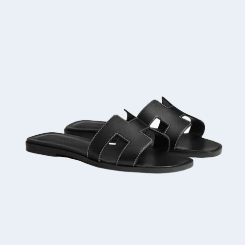 오란 샌들 스티치 블랙