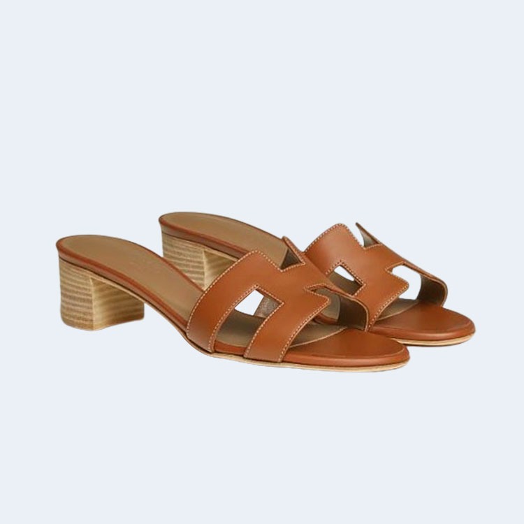 오아시스 샌들 카프스킨 & 골드 피케르 에크루즈