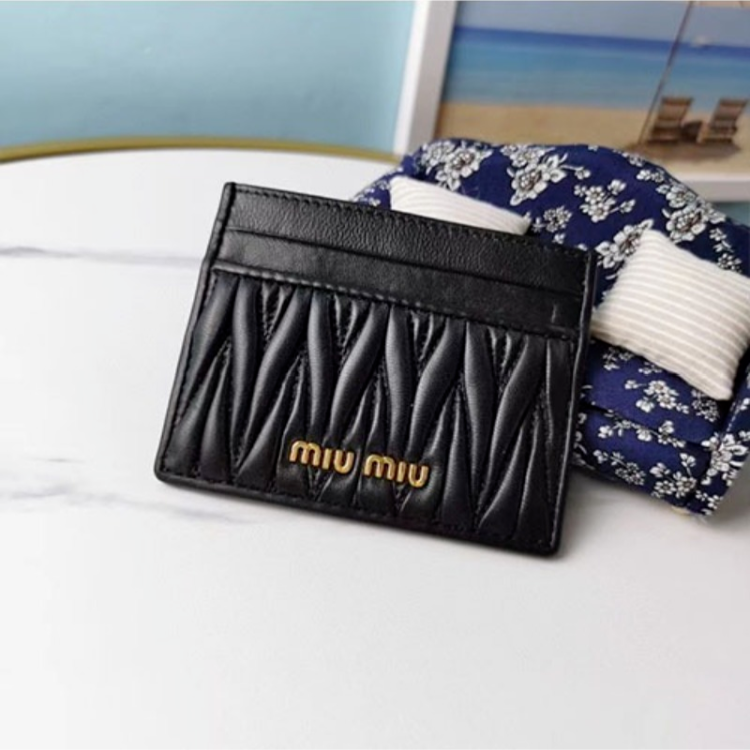 나파 가죽 카드 홀더 블랙/베이지