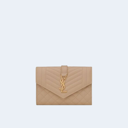 엔벨로프 스몰 지갑 베이지 골드