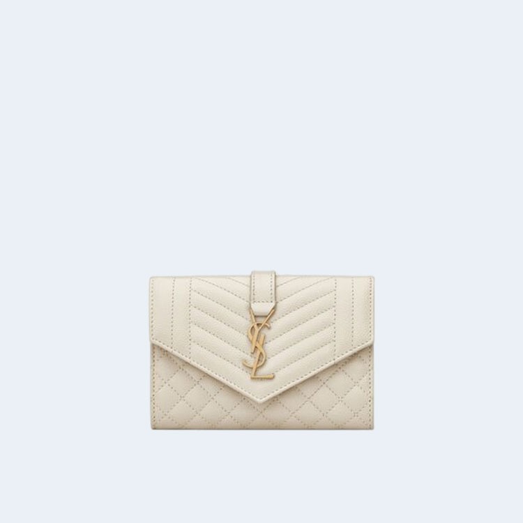 엔벨로프 스몰 지갑 화이트 골드