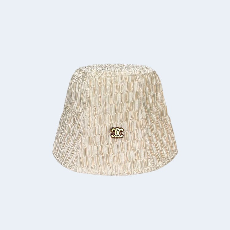 링클 화이트 버킷 햇