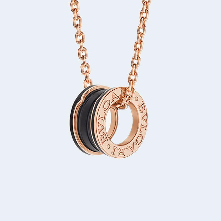 비제로원 네클리스 스몰 라운드 펜던트 로즈