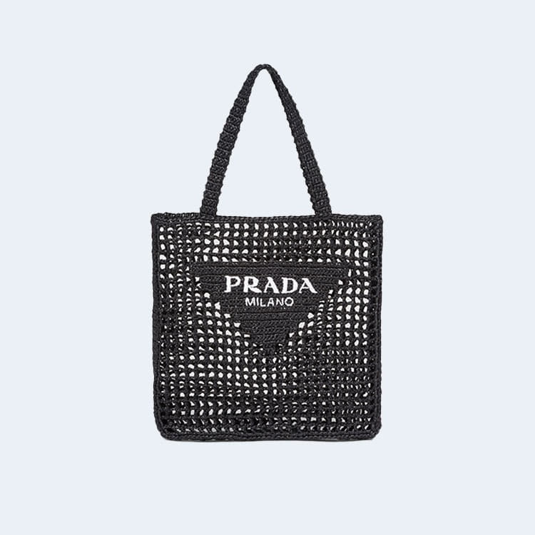 크로셰 토트백 블랙