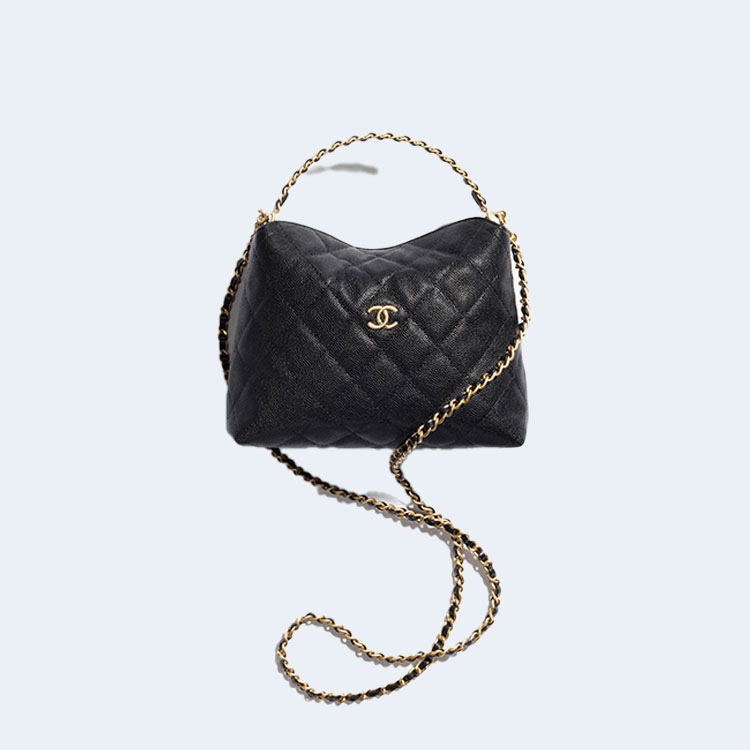 체인 달린 미니백 그레인드 샤이니 카프스킨