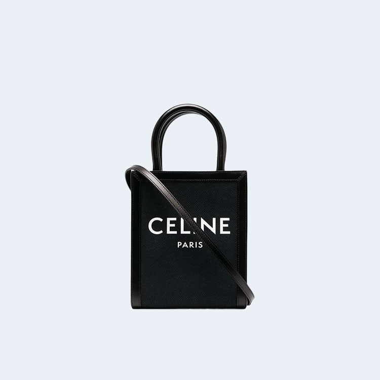 미니 버티컬 카바스 백 블랙