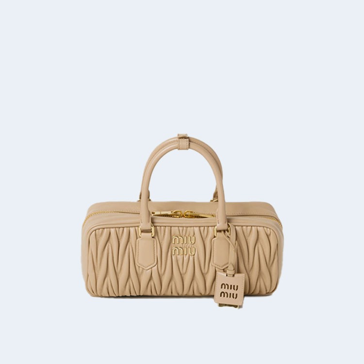 미디엄 아르카디 마테라쎄 나파 가죽백 베이지