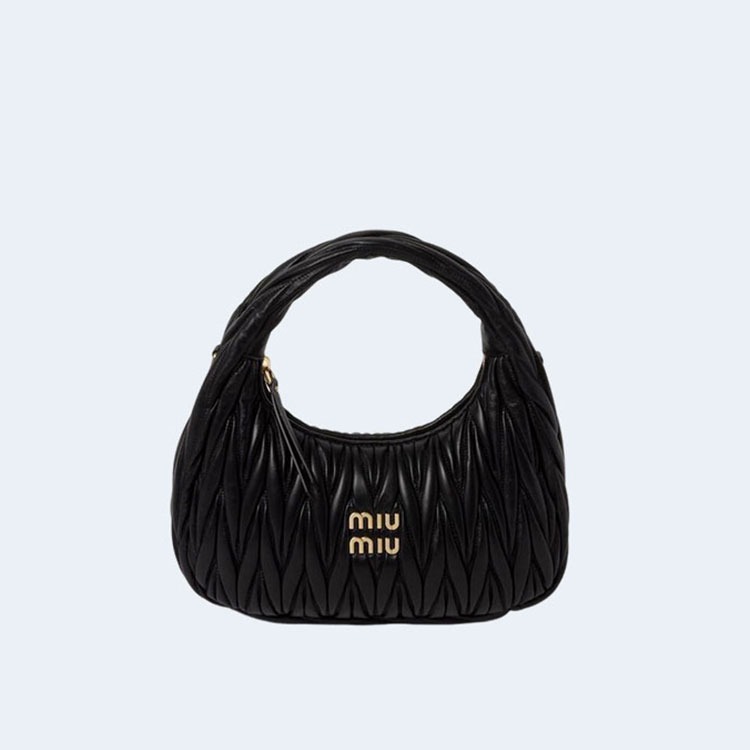 미디엄 완더 마테라쎄 나파 가죽 호보백 블랙