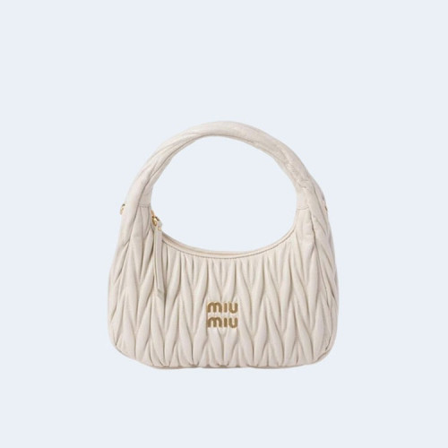 미디엄 완더 마테라쎄 나파 가죽 호보백 화이트