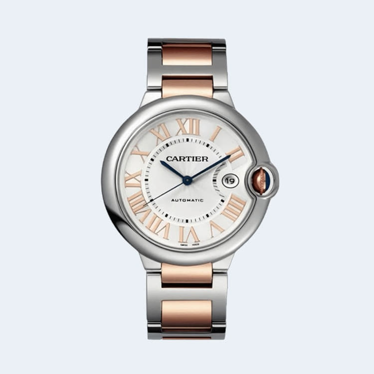 발롱 블루 로즈 골드 콤비 화이트다이얼 33mm