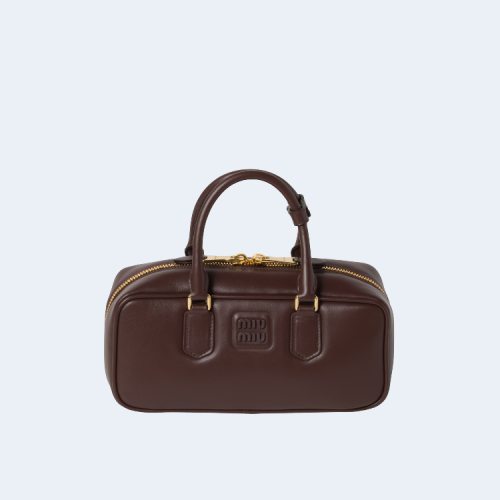 아르카디 가죽 라지 백 브라운