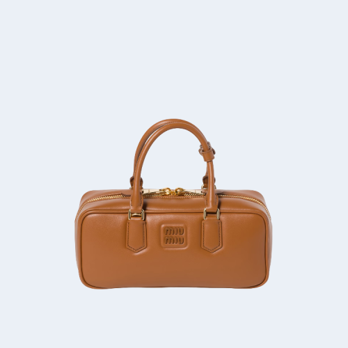 아르카디 가죽 라지 백 코냑