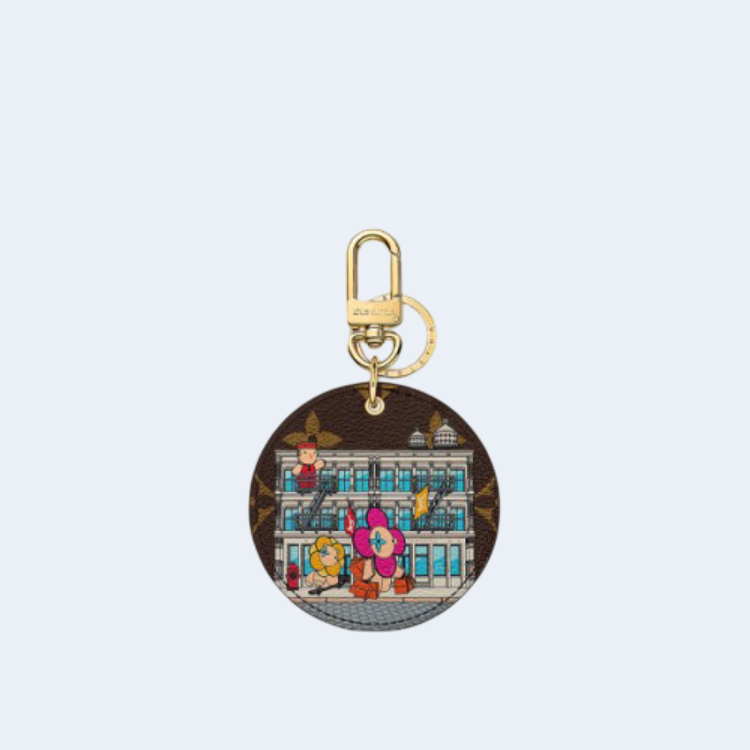 일러스트 Xmas 뉴욕 백 참 & 키 홀더 M00873