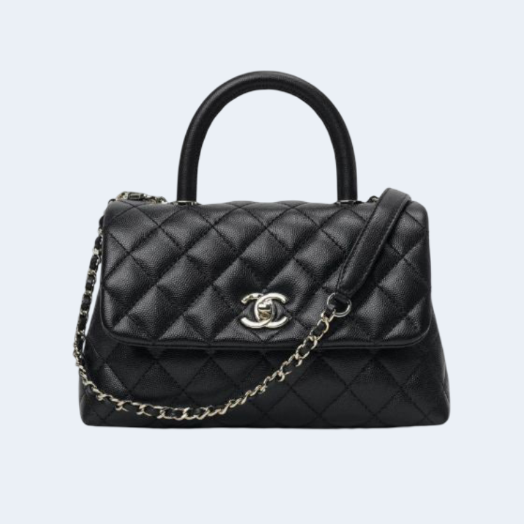 코코핸들 블랙 금장 스몰 캐비어