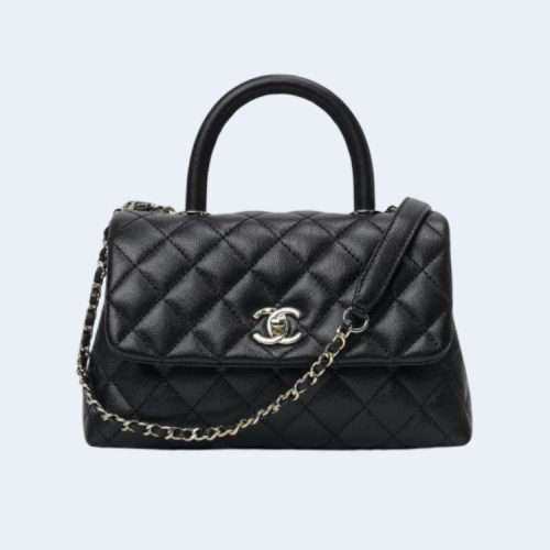 코코핸들 블랙 금장 스몰 캐비어