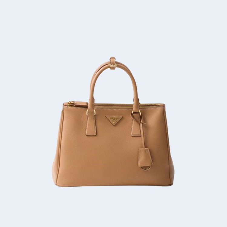 라지 갤러리아 레더백 브라운