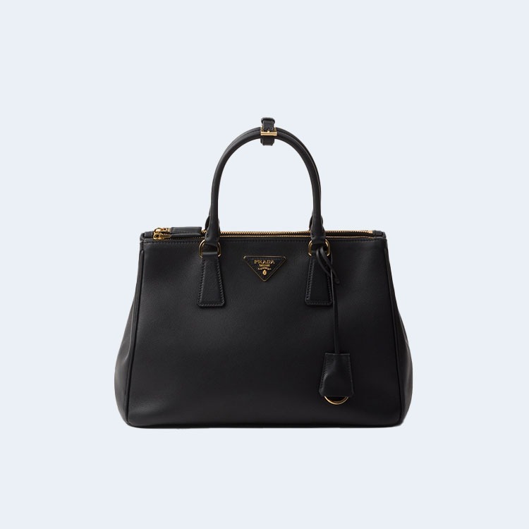 라지 갤러리아 레더백 블랙