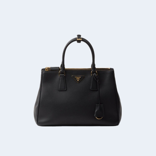 라지 갤러리아 레더백 블랙