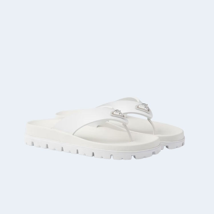 러버 통 샌들 화이트