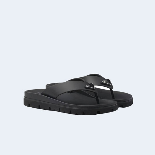 러버 통 샌들 블랙